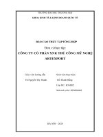 Báo cáo thực tập khoa kinh tế đại học thương mại   công ty cổ phần xuất nhập khẩu thủ công mỹ nghệ artexport
