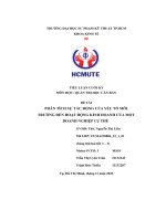 Đề tài phân tích sự tác động của yếu tố môi trường đến hoạt động kinh doanh của một doanh nghiệp cụ thể