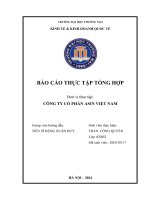 Báo cáo thực tập khoa kinh tế đại học thương mại   ctcp asin việt nam