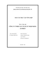 Báo cáo thực tập khoa kinh tế đại học thương mại   công ty tnhh vận tải xuất nhập khẩu an phát