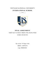 Final assignment thiết kế và phát triển ứng dụng web code isv201703