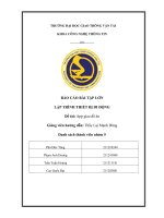 BÁO CÁO BÀI TẬP LỚN LẬP TRÌNH THIẾT BỊ DI ĐỘNG Đề tài App giao đồ ăn