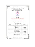 Báo cáo thực tập cảm biến và robot phần plc