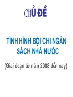 Tiểu Luận - Kinh Tế Vĩ Mô - Đề Tài - Tình Hình Bội Chi Ngân Sách Nhà Nước  (Giai Đoạn Từ Năm 2008 Đến Nay)