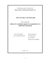 Báo cáo thực tập khoa kinh tế đại học thương mại   công ty cổ phần dịch vụ logistics và thương mại klm
