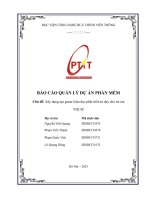 Báo cáo quản lý dự án phần mềm chủ đề xây dựng tựa game giáo dục phát triển tư duy cho trẻ em