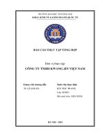 Báo cáo thực tập khoa kinh tế đại học thương mại công ty TNHH Kwang jin Việt Nam