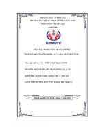 Tiểu luận cuối kỳ tài sản chung của vợ và chồng trong thời kỳ hôn nhân   lý luận và thực tiễn