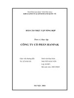 Báo cáo thực tập khoa kinh tế đại học thương mại   công ty cổ phần hanpak