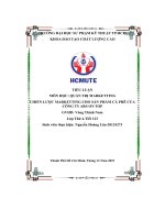 Tiểu luận chiến lược marketting cho sản phẩm cà phê của công ty ars on top