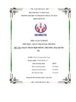 Tiểu luận cuối kỳ đề tài  soạn thảo hợp đồng thương mại quốc tế