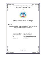 Chuyên đề tốt nghiệp: Giải pháp gia tăng lợi nhuận tại công ty trách nhiệm hữu hạn một thành viên đầu tư phát triển Chè Nghệ An