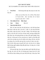 Đề tài nghiên cứu khoa học sinh viên   chất lượng kiến tập, thực tập của sinh viên báo chí