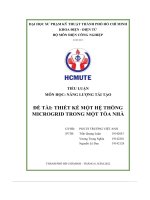 Tiểu luận  năng lượng tái tạo đề tài  thiết kế một hệ thống microgrid trong một tòa nhà