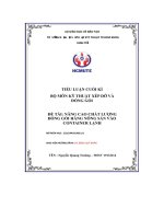 Đề tài nâng cao chất lượng đóng gói hàng nông sản vào container lạnh