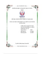 Tiểu luận phương pháp nghiên cứu khoa học nâng cao chất lượng dịch vụ của đơn vị vận chuyển viettel post