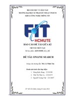 Báo cáo đề tài giữa kì trí tuệ nhân tạo  đề tài online search