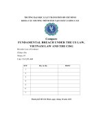 Compare fundamental breach under the us law,vietnam law and the cisg