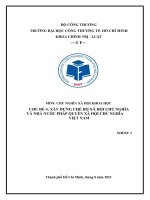 XÂY DỰNG CHẾ ĐỘ XÃ HỘI CHỦ NGHĨA VÀ NHÀ NƯỚC PHÁP QUYỀN XÃ HỘI CHỦ NGHĨA VIỆT NAM