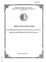 Hội thảo khoa học: Góp ý dự thảo Luật Quản lý ngoại thương của Việt Nam trong bối cảnh hội nhập kinh tế quốc tế hiện nay