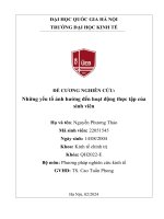 Những yếu tố ảnh hưởng đến hoạt động thực tập của sinh viên