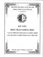 Kỷ yếu hội thảo khoa học: Luật Trẻ em năm 2016 và thực hiện các quyền và bổn phận của trẻ em