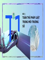Bài 1 tuân thủ pháp luật trong môi trường số