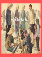 Tiểu luận - cơ sơ văn hóa việt nam - đề tài  - Ẩm thực Bắc Bộ
