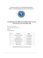 Fundamental breach under the us law,vietnam law and the cisg