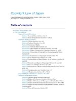 Copyright Law of Japan [2013]