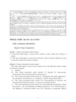 Japan''s Penal Code [1907]
