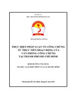 thực hiện pháp luật về công chứng từ thực tiễn hoạt động của văn phòng công chứng tại thành phố hồ chí minh