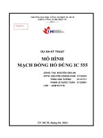 dự án kỹ thuật mô hình mạch đồng hồ dùng ic 555