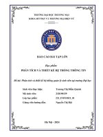 phân tích và thiết kế hệ thống thông tin đề tài phân tích và thiết kế hệ thống quản lý sinh viên tại trường đại học