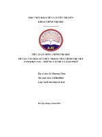 tiểu luận môn chính trị học đề tài văn hóa từ chức trong nền chính trị việt nam hiện nay những vấn đề và giải pháp