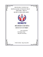 báo cáo số 6 khảo sát lò nhiệt