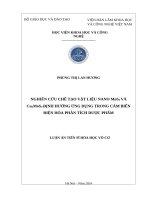 Nghiên cứu chế tạo vật liệu nano MoS2 và Cu2MoS4 định hướng ứng dụng trong cảm biến điện hóa phân tích dược phẩm