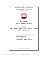 đề tà thực trạng hành vi tự sát ở trẻ em và thanh thiếu niên hiện nay