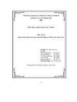 tiểu luận phân tích yếu tố con người trong công tác quản lý