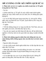 lịch sữ 11 cuối kì 1