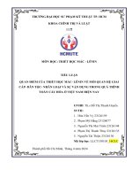 tiểu luận quan điểm của triết học mác lênin về mối quan hệ giai cấp dân tộc nhân loại và sự vận dụng trong quá trình toàn cầu hóa ở việt nam hiện nay