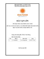 đề tài cách xây dựng cấu hình phù hợp cho sinh viên học ngành công nghệ thông tin