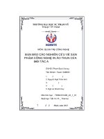 bản báo cáo nghiên cứu về sản phẩm công nghệ in áo thun của đối tác a