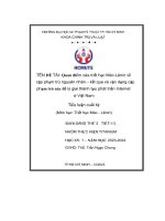 quan điểm của triết học mác lênin về cặp phạm trù nguyên nhân kết quả và vận dụng cặp phạm trù này để lý giải thành tựu phát triển internet ở việt nam