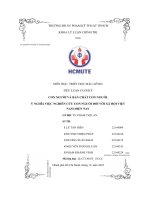 tiểu luận cuối kỳ con người và bản chất con người ý nghĩa việc nghiên cứu con người đối với xã hội việt nam hiện nay