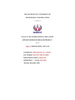 faculty of international education applied microcontroller project topic c programing and avr