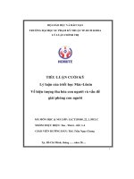 tiểu luận cuối kỳ lý luận của triết học mác lênin về hiện tượng tha hóa con người và vấn đề giải phóng con người