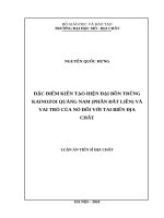 Đặc điểm kiến tạo hiện đại bồn trũng kainozoi Quảng Nam (phần đất liền) và vai trò của nó đối với tai biến địa chất