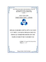 mối quan hệ biện chứng giữa vật chất và ý thức vận dụng mối quan hệ này trong sự nghiệp đổi mới đi lên chủ nghĩa xã hội ở việt nam hiện nay