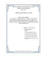 tiểu luận cuối kỳ nhóm 11 quần chúng nhân dân trong lịch sử ý nghĩa của tư tưởng lấy dân làm gố